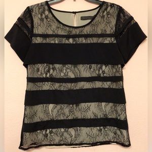 The Limited black cream blouse size medium